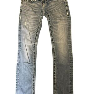 BKE Women’s Faded Blue Skinny Jeans